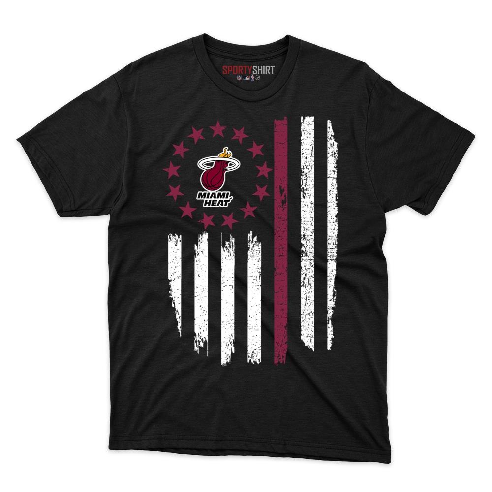 Miami Heat Betsy Ross American Flag Shirt, Patriotic Unisex Cotton Graphic Tee, Basketball Game Day Fan Gift