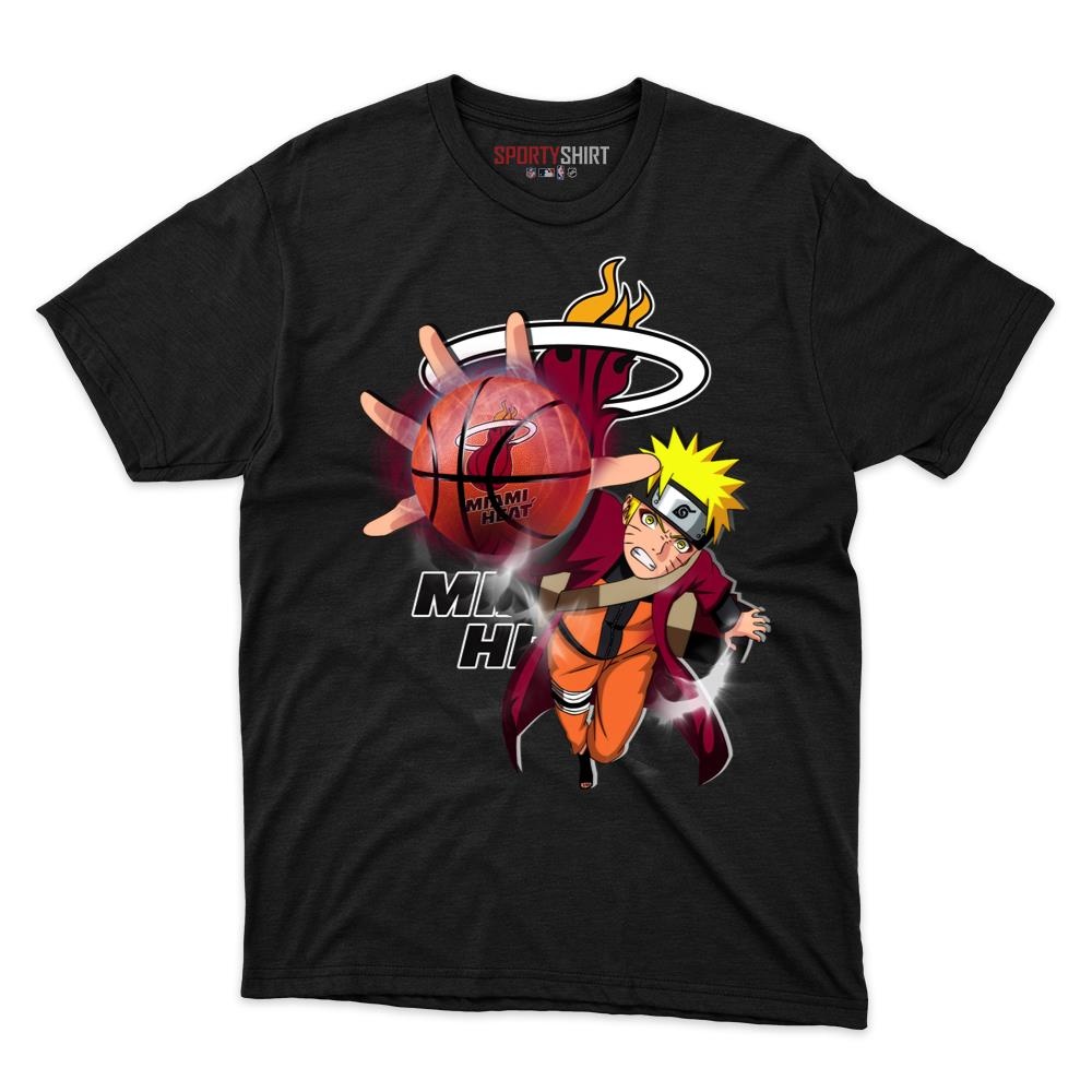 Miami Heat Naruto Hokage Shirt, Unisex Cotton Anime Ninja Graphic Tee, Basketball Game Day Fan Gift