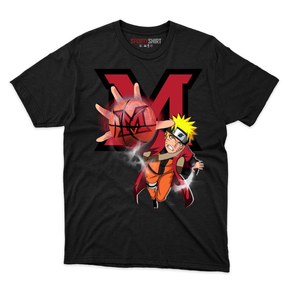 Miami Redhawks Naruto Ninja Shirt, Unisex Cotton Anime Graphic Tee for College Game Day Fans