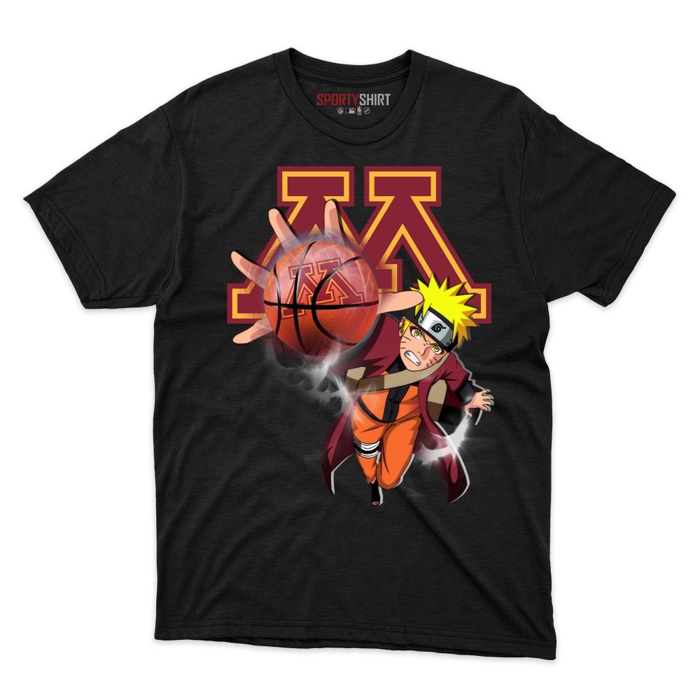 Minnesota Golden Gophers Naruto Ninja Shirt, Unisex Cotton Anime Graphic Tee for College Game Day Fans
