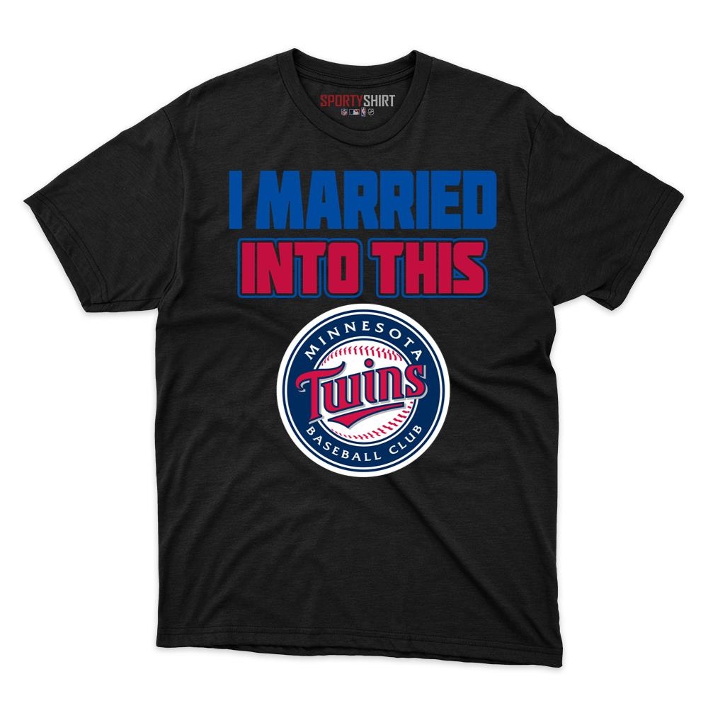Minnesota Twins I Married Into This Shirt, Funny In Law Unisex Cotton Graphic Tee, Baseball Game Day Gift
