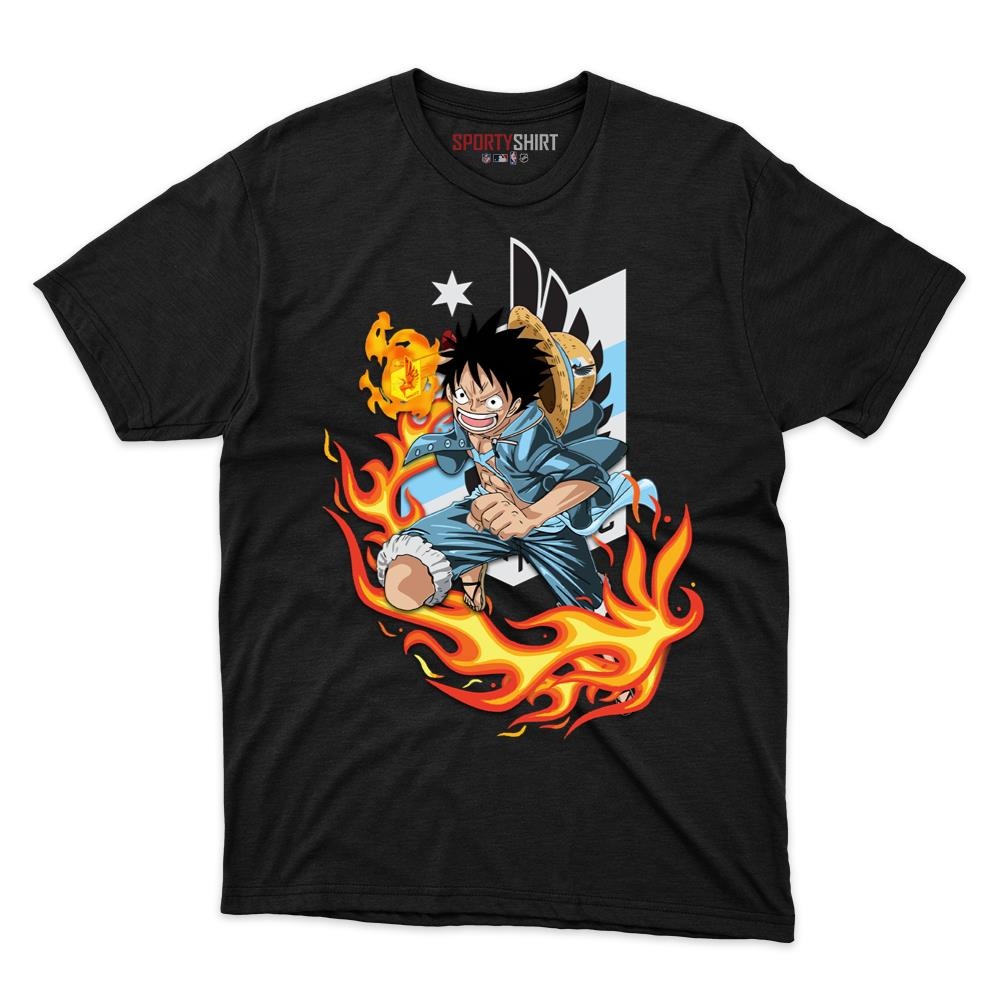 Minnesota United FC MLS Monkey D Luffy One Piece Unisex Cotton Tee, Anime Graphic Shirt, Game Day Fan Gift
