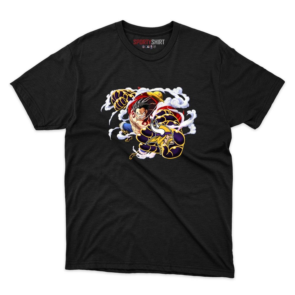 Minnesota Vikings Monkey D Luffy Gear Five One Piece Unisex Cotton Tee, Anime Graphic Shirt, Fan Gift