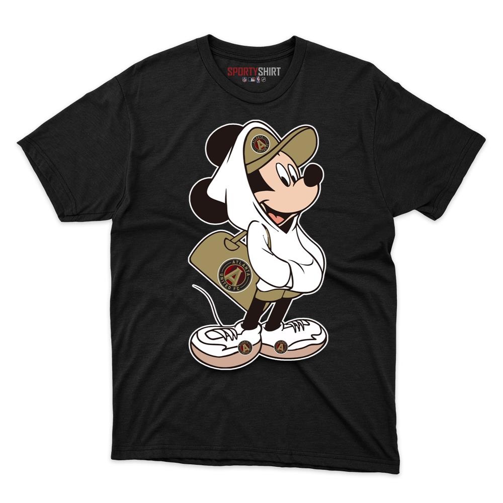 MLS Atlanta United FC Mickey Mouse Unisex Cotton Graphic Tee, Disney Cartoon Shirt, Game Day Fan Gift