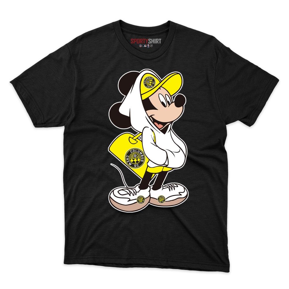 MLS Columbus Crew SC Mickey Mouse Unisex Cotton Graphic Tee, Disney Cartoon Shirt, Game Day Fan Gift