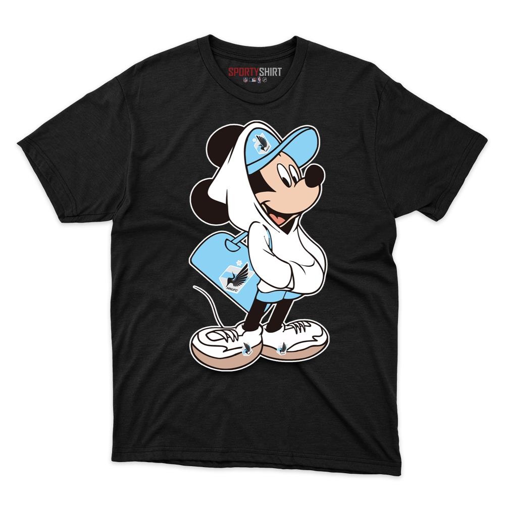 MLS Minnesota United FC Mickey Mouse Unisex Cotton Graphic Tee, Disney Cartoon Shirt, Game Day Gift