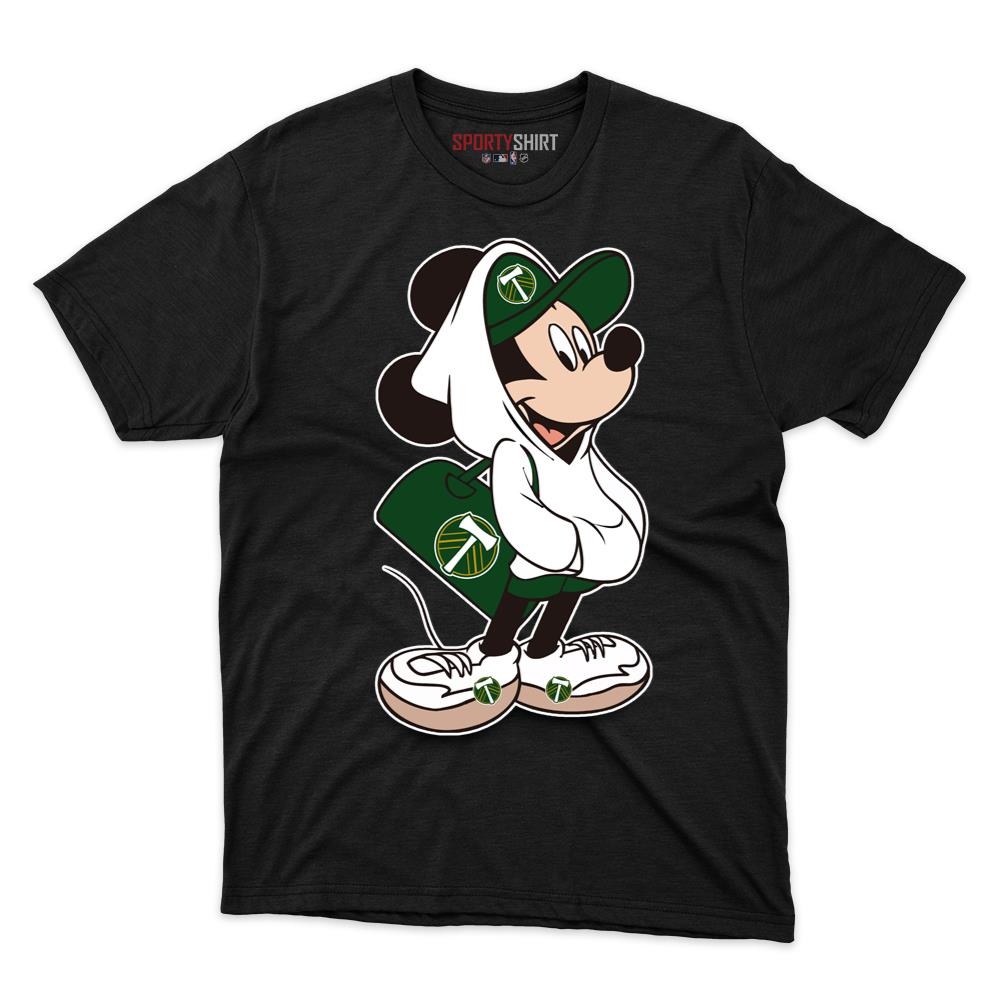 MLS Portland Timbers Mickey Mouse Unisex Cotton Graphic Tee, Disney Cartoon Shirt, Game Day Fan Gift