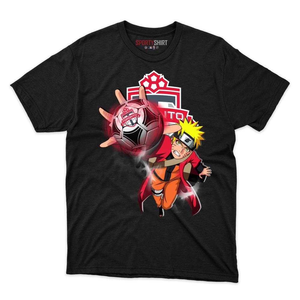 MLS Toronto FC Naruto Unisex Cotton Graphic Tee, Anime Ninja Crossover Shirt for Game Day Fans