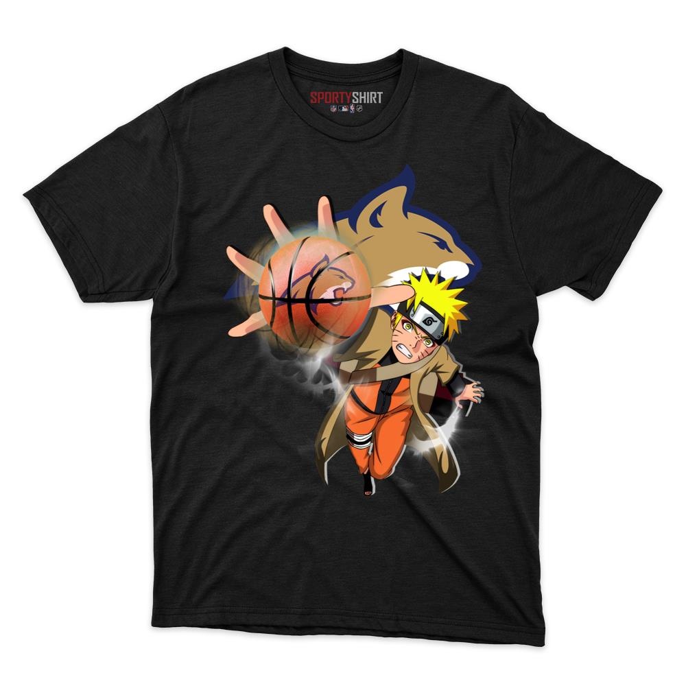 Montana State Bobcats Naruto Uzumaki Unisex Cotton Tee, Anime Ninja Crossover Graphic Shirt, Fan Gift
