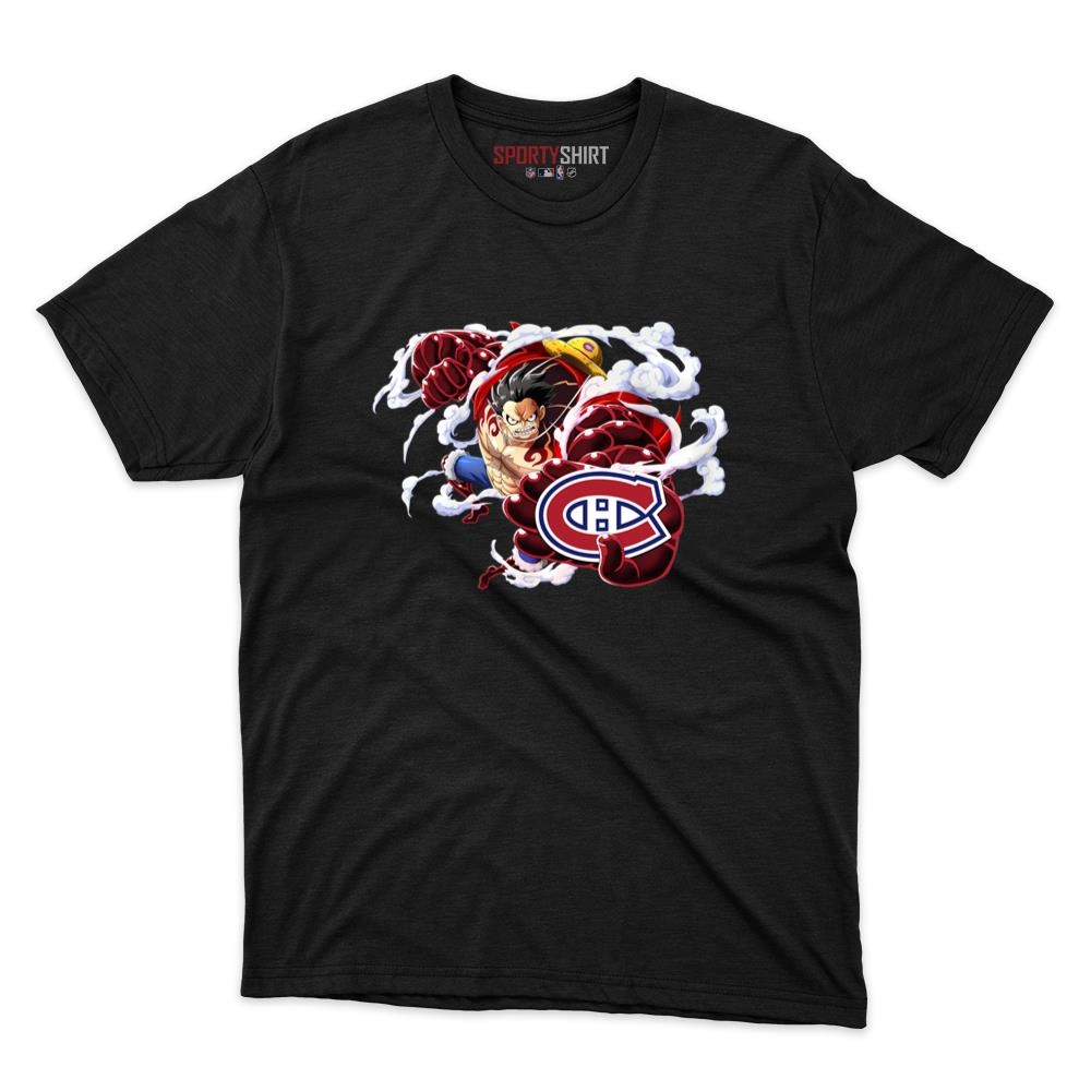 Montreal Canadiens Monkey D Luffy Gear Five One Piece Unisex Cotton Tee, Anime Graphic Shirt, Fan Gift