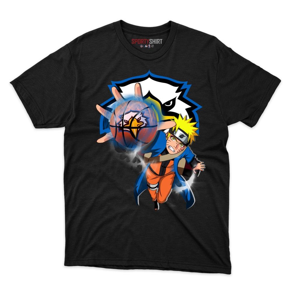 Morehead State Eagles Naruto Uzumaki Unisex Cotton Tee, Anime Ninja Crossover Graphic Shirt, Fan Gift