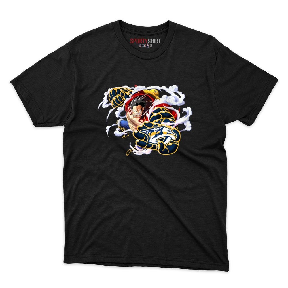 Nashville Predators Monkey D Luffy Gear Five One Piece Unisex Cotton Tee, Anime Graphic Shirt, Fan Gift