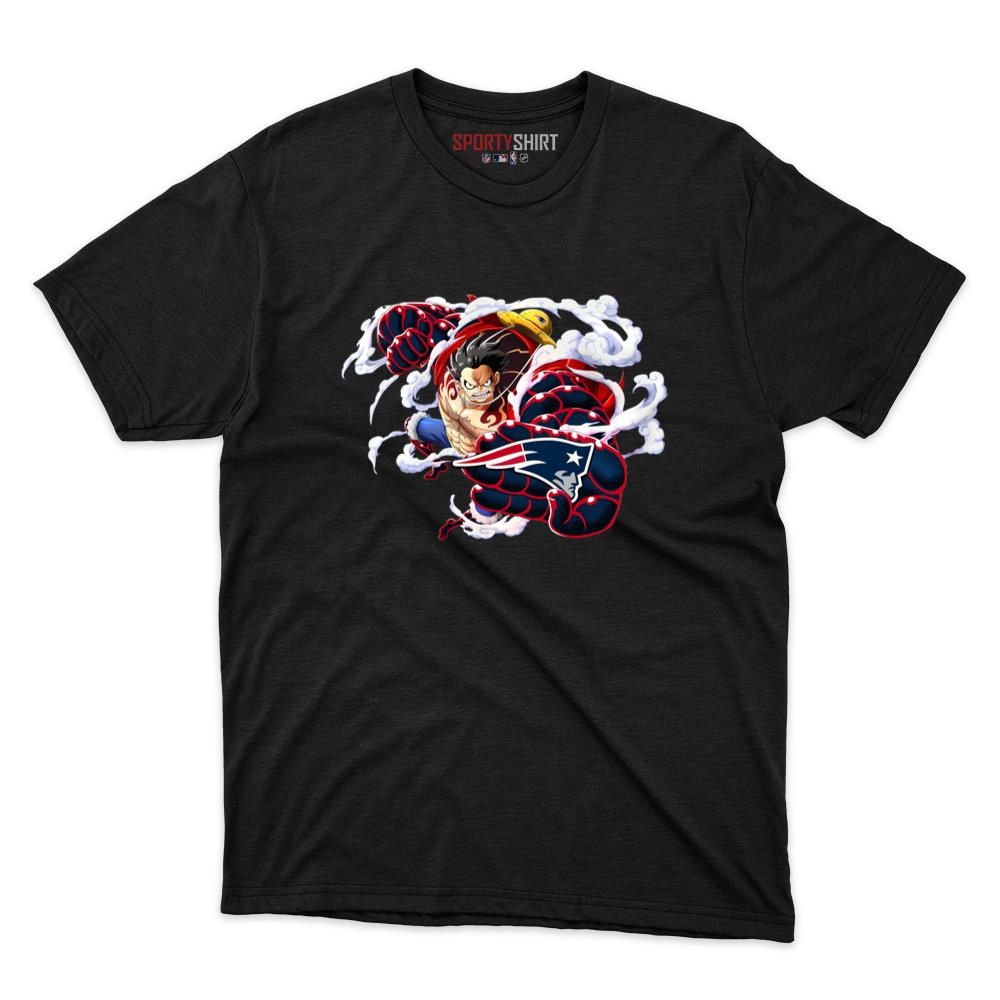 New England Patriots Monkey D Luffy Gear Five One Piece Unisex Cotton Tee, Anime Graphic Shirt, Fan Gift