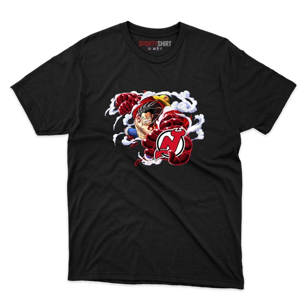New Jersey Devils Monkey D Luffy Gear Five One Piece Unisex Cotton Tee, Anime Graphic Shirt, Fan Gift