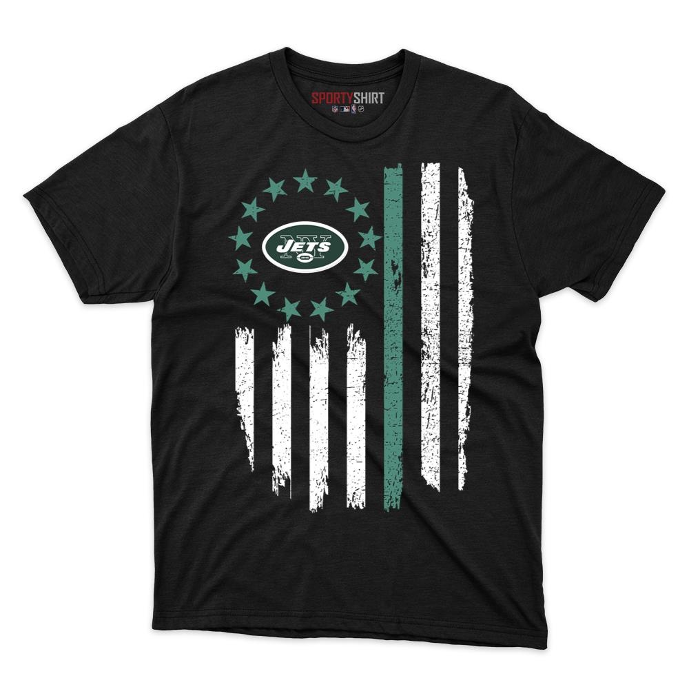 New York Jets Betsy Ross Flag Unisex Cotton Graphic Tee, Patriotic American Football Fan Game Day Shirt