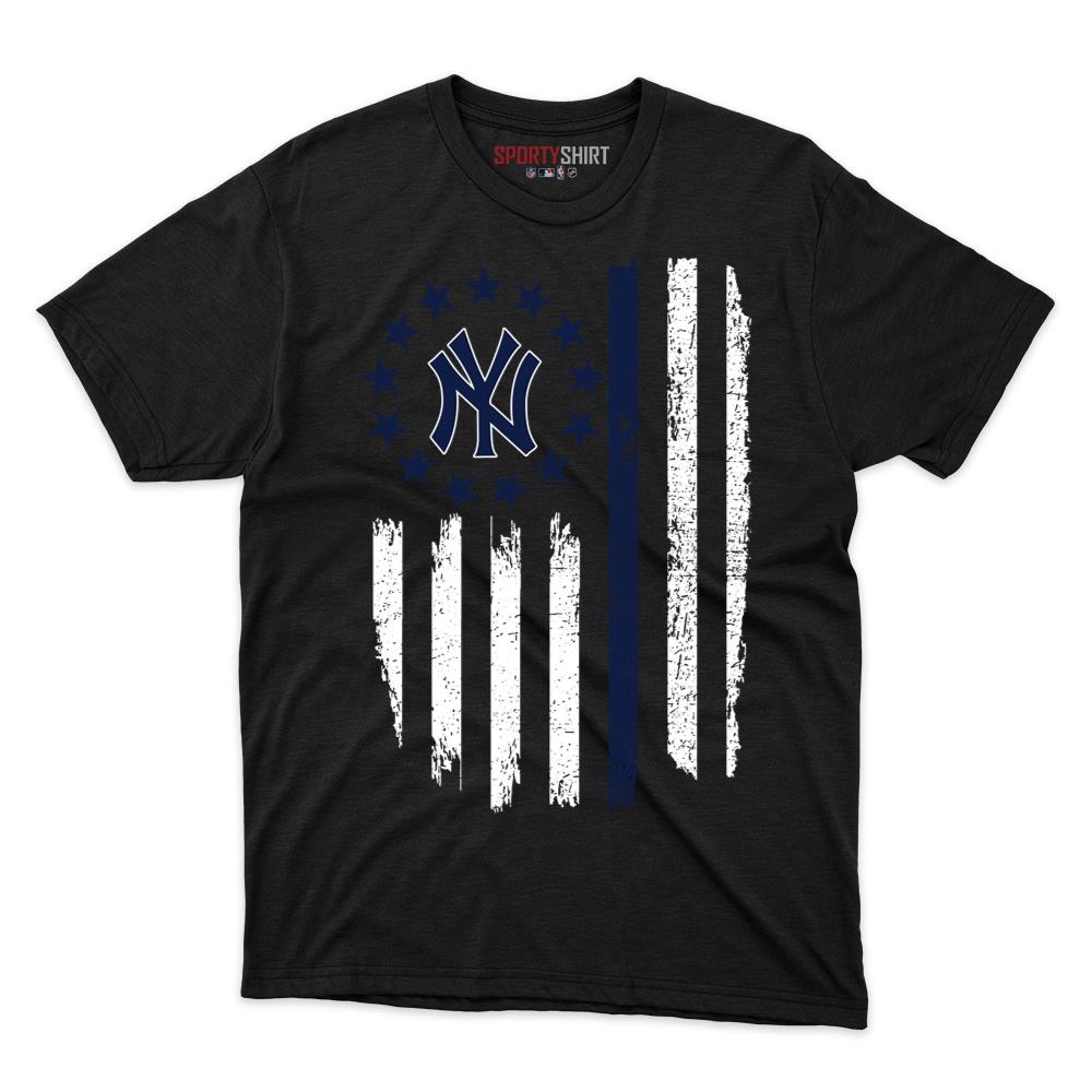 New York Yankees Betsy Ross Flag Unisex Cotton Graphic Tee, Patriotic American Baseball Fan Game Day Shirt
