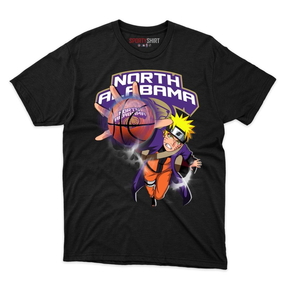 North Alabama Lions Naruto Shinobi Unisex Cotton Graphic Tee, Hidden Leaf Ninja Crossover Shirt, Game Day