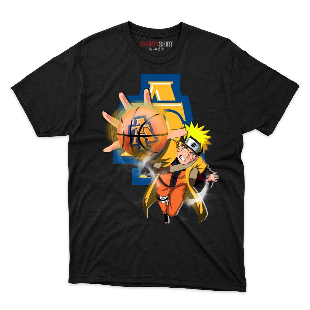 North Carolina A&T Aggies Naruto Ninja Unisex Cotton Graphic Tee, Konoha Anime Crossover Shirt, Game Day