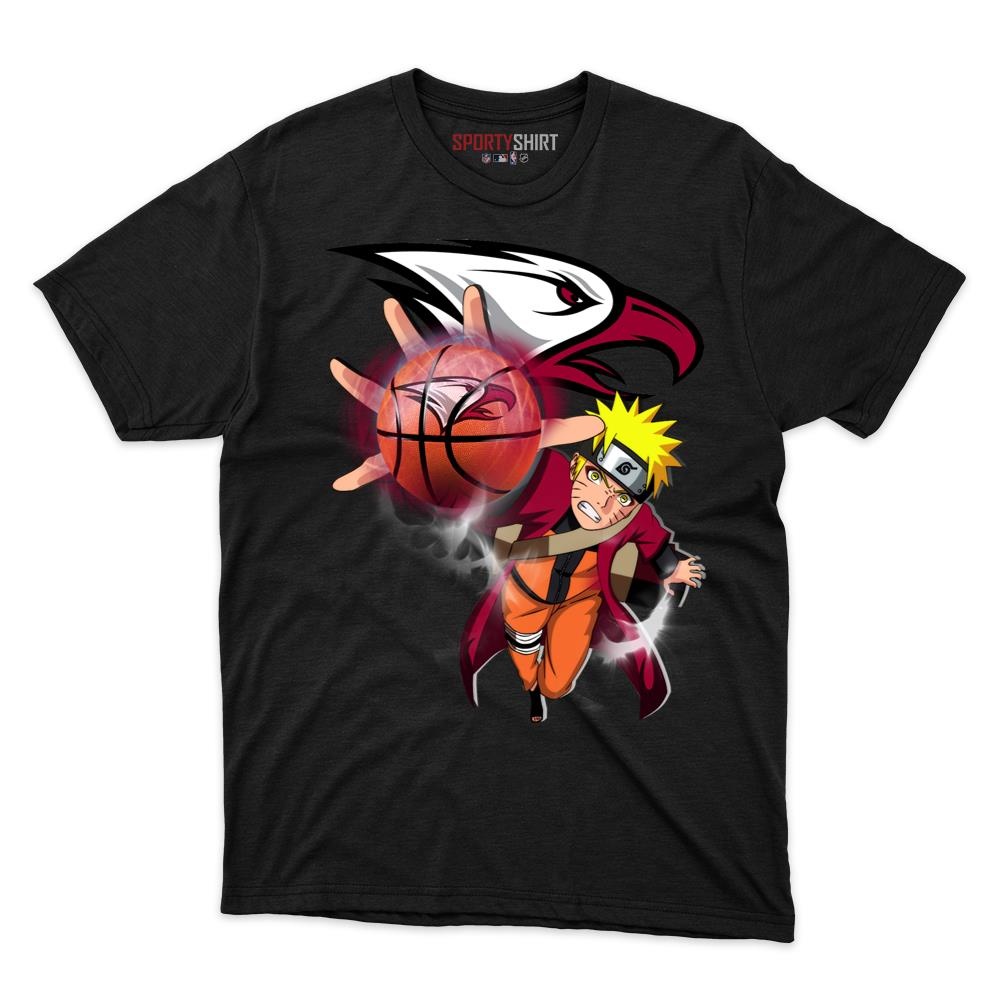 North Carolina Central Eagles Naruto Ninja Unisex Cotton Graphic Tee, Konoha Anime Crossover Shirt