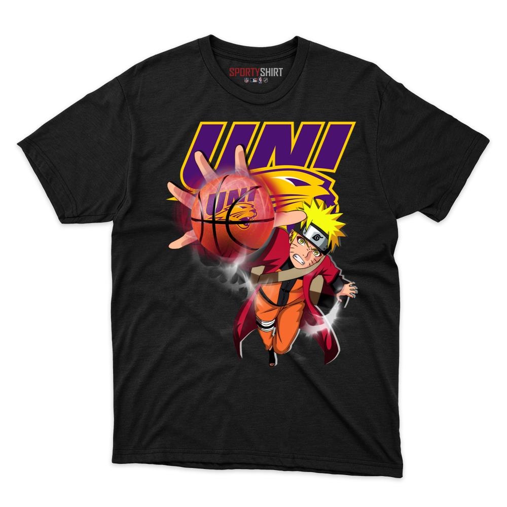 Northern Iowa Panthers Naruto Ninja Unisex Cotton Graphic Tee, Konoha Anime Crossover Shirt, Game Day Gift