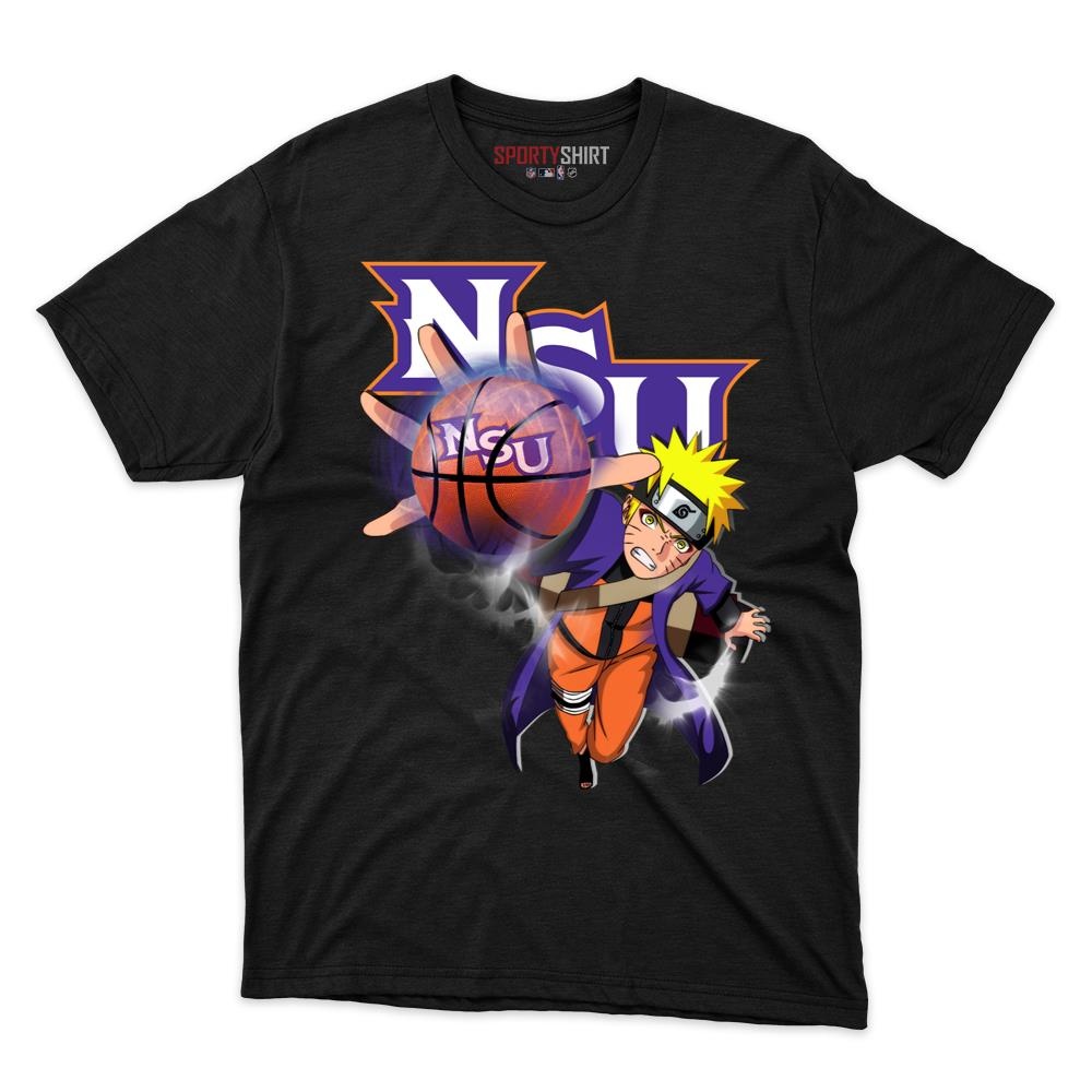 Northwestern State Demons Naruto Shinobi Unisex Cotton Graphic Tee, Hidden Leaf Ninja Crossover Shirt