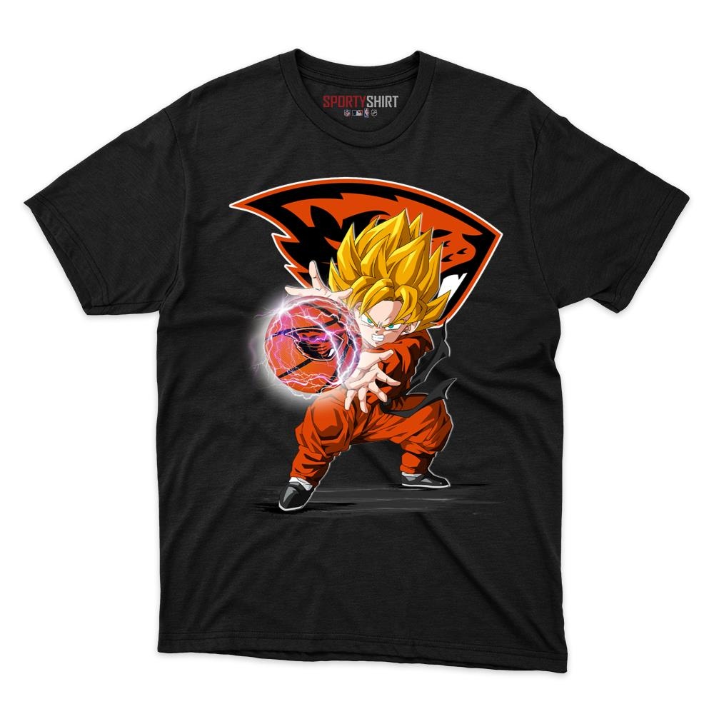 Oregon State Beavers Goku Dragon Ball Z Unisex Cotton Graphic Tee, Super Saiyan Anime Shirt, Game Day Gift