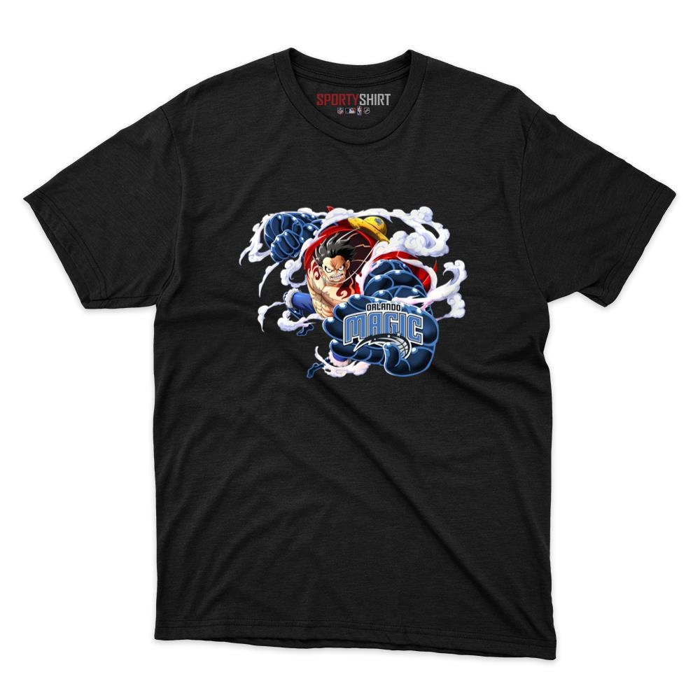 Orlando Magic Monkey D Luffy Gear Unisex Cotton Graphic Tee, One Piece Pirate King Anime Shirt, Game Day