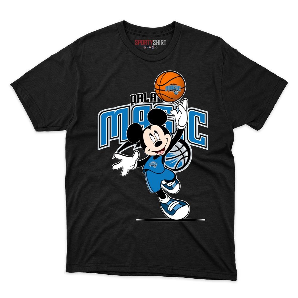 Orlando Magic Mouse Player Unisex Cotton Graphic Tee, Cartoon Mascot Crossover Shirt for Game Day Fans