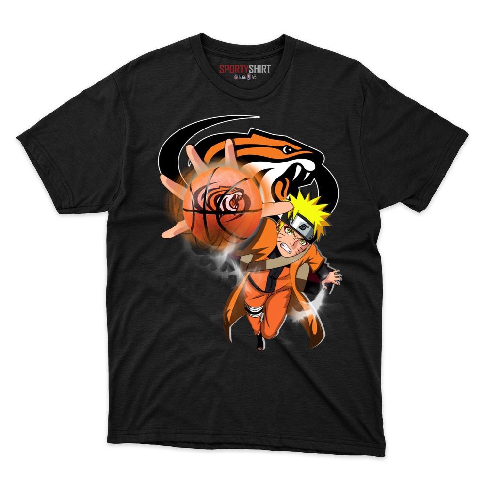 Pacific Tigers Naruto Uzumaki Unisex Cotton Graphic Tee, Anime Ninja Crossover Fan Game Day Shirt