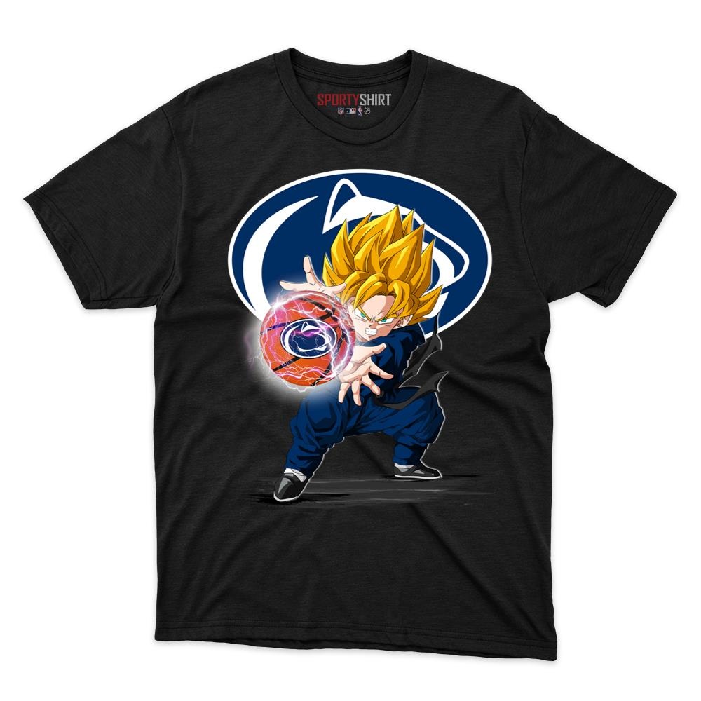 Penn State Nittany Lions Goku Dragon Ball Z Unisex Cotton Graphic Tee, Anime Fan Game Day Shirt