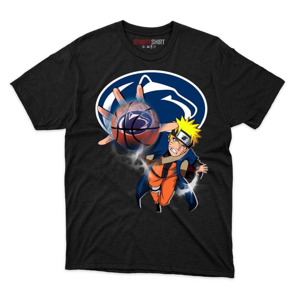 Penn State Nittany Lions Naruto Uzumaki Unisex Cotton Graphic Tee, Anime Ninja Fan Game Day Shirt