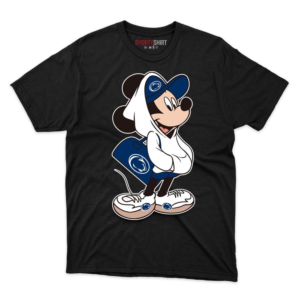 Penn State Nittany Lions Mickey Mouse Unisex Cotton Graphic Tee, Disney Cartoon Fan Game Day Shirt