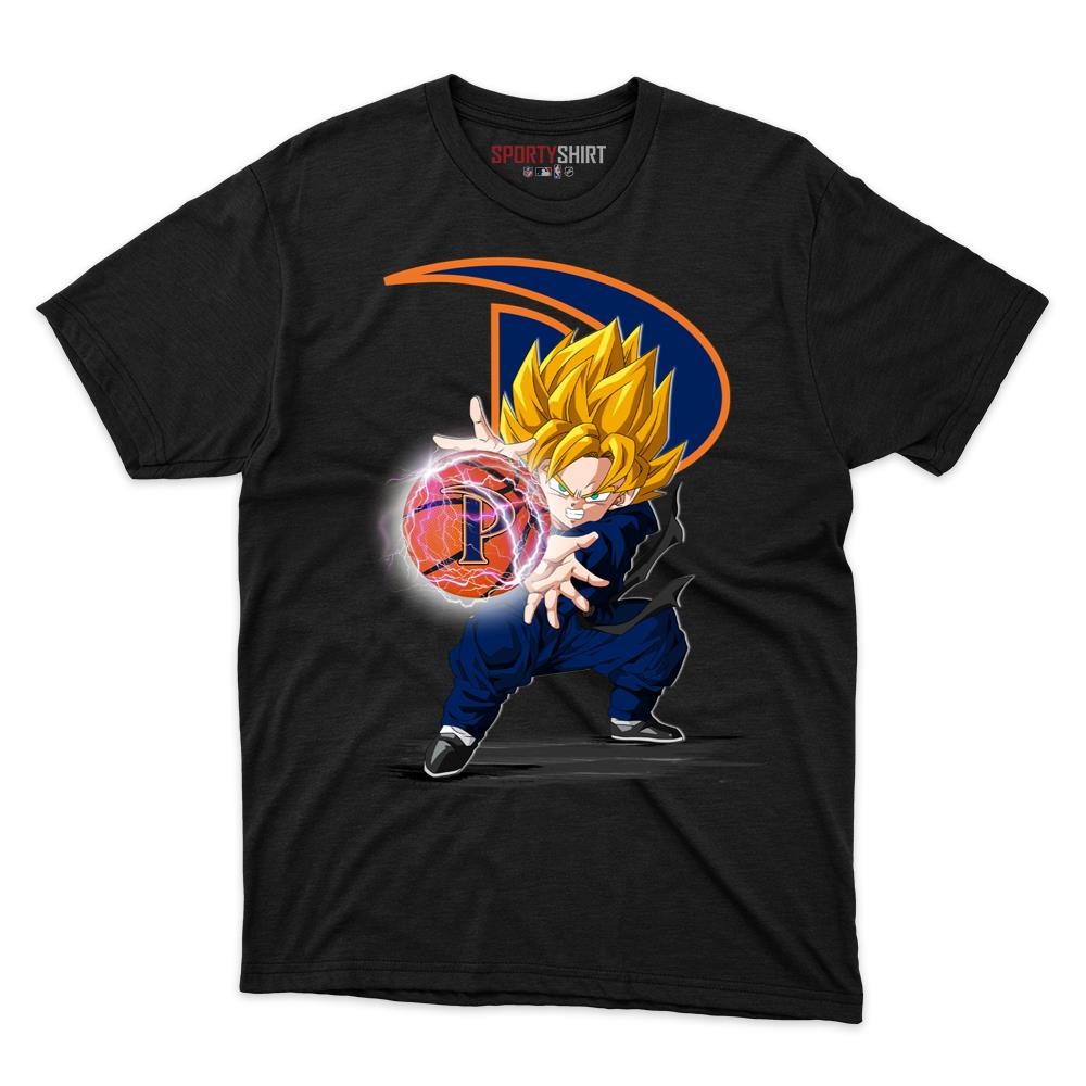 Pepperdine Waves Goku Dragon Ball Z Unisex Cotton Graphic Tee, Anime Crossover Fan Game Day Shirt