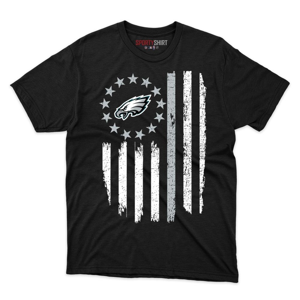 Philadelphia Eagles Betsy Ross Flag Unisex Cotton Graphic Tee, Patriotic USA Fan Game Day Shirt