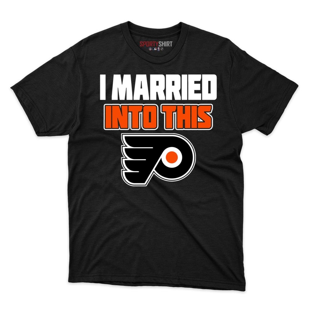 Philadelphia Flyers I Married Into This Unisex Cotton Graphic Tee, Funny In-Law Fan Gift Shirt