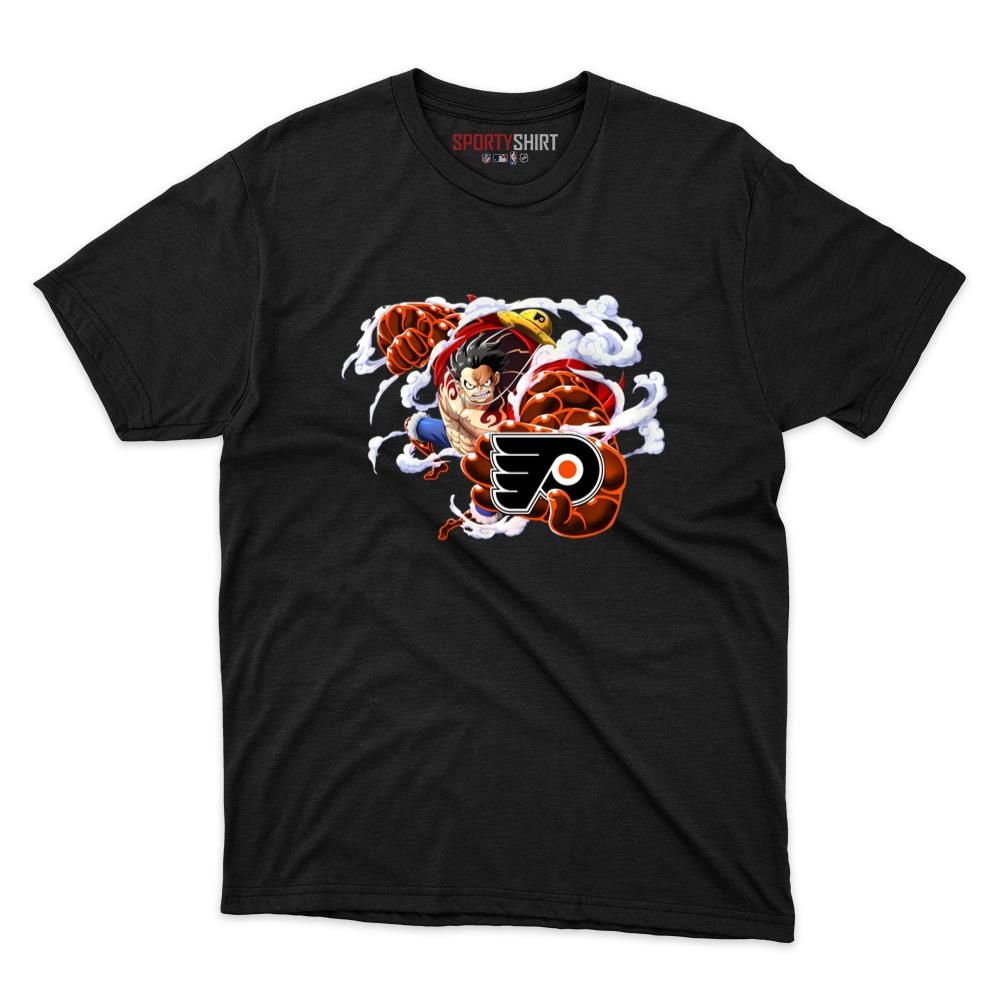 Philadelphia Flyers Monkey D Luffy Gear Five One Piece Unisex Cotton Tee, Anime Fan Game Day Shirt