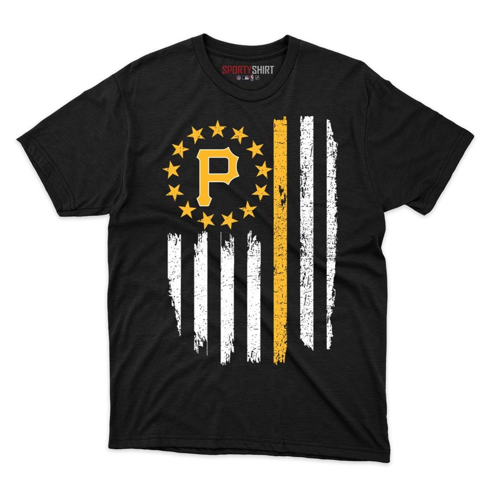Pittsburgh Pirates Betsy Ross Flag Unisex Cotton Graphic Tee, Patriotic USA Fan Game Day Shirt