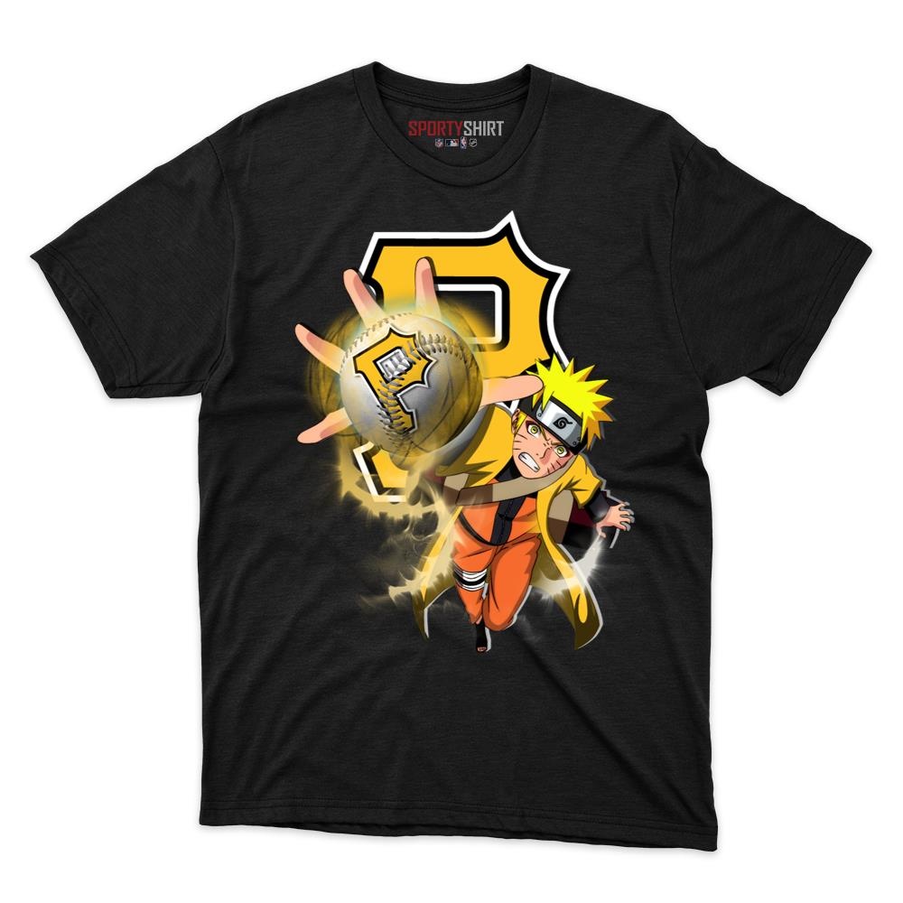 Pittsburgh Pirates Naruto Uzumaki Unisex Cotton Graphic Tee, Anime Ninja Fan Game Day Shirt