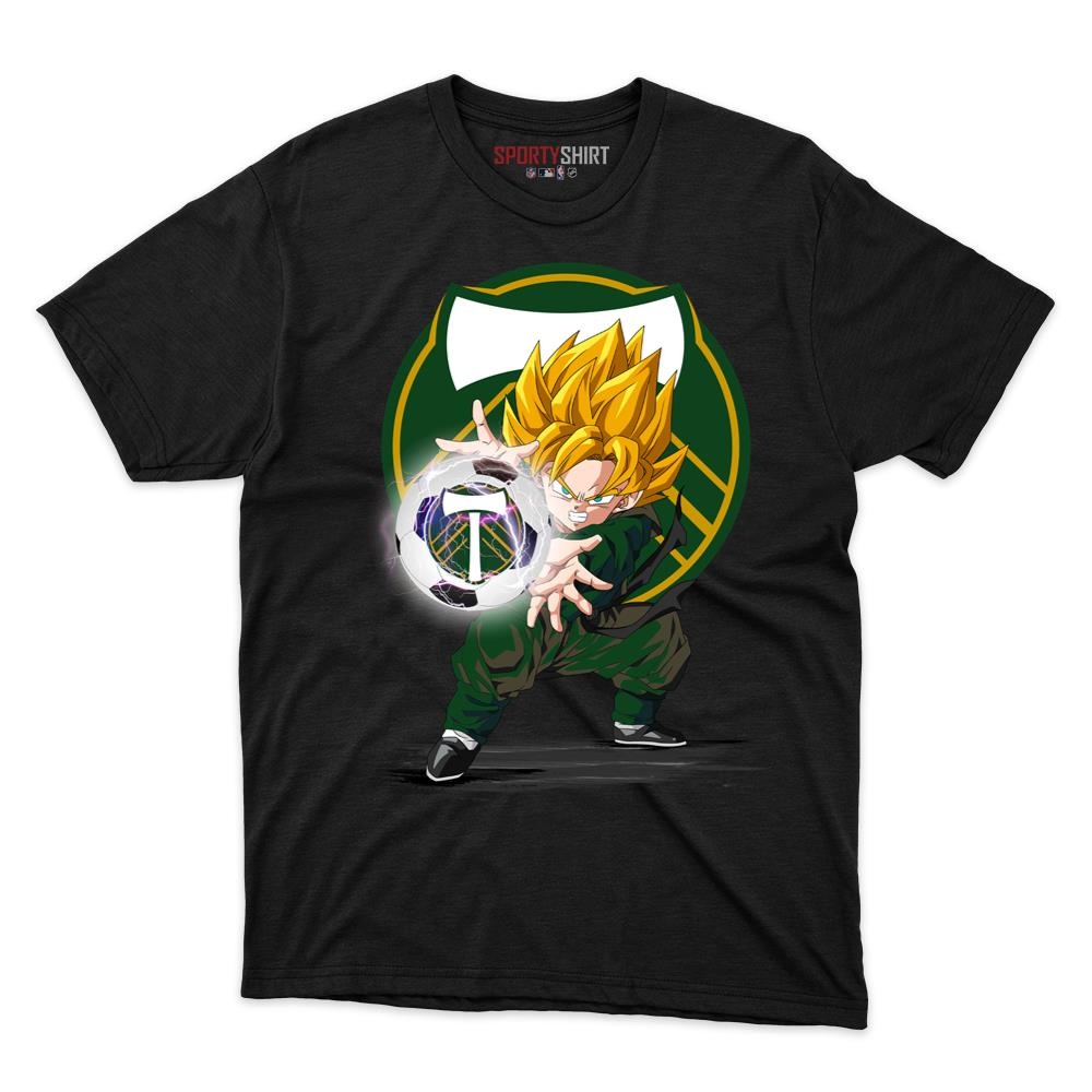 Portland Timbers MLS Goku Dragon Ball Z Unisex Cotton Graphic Tee, Anime Soccer Fan Game Day Shirt