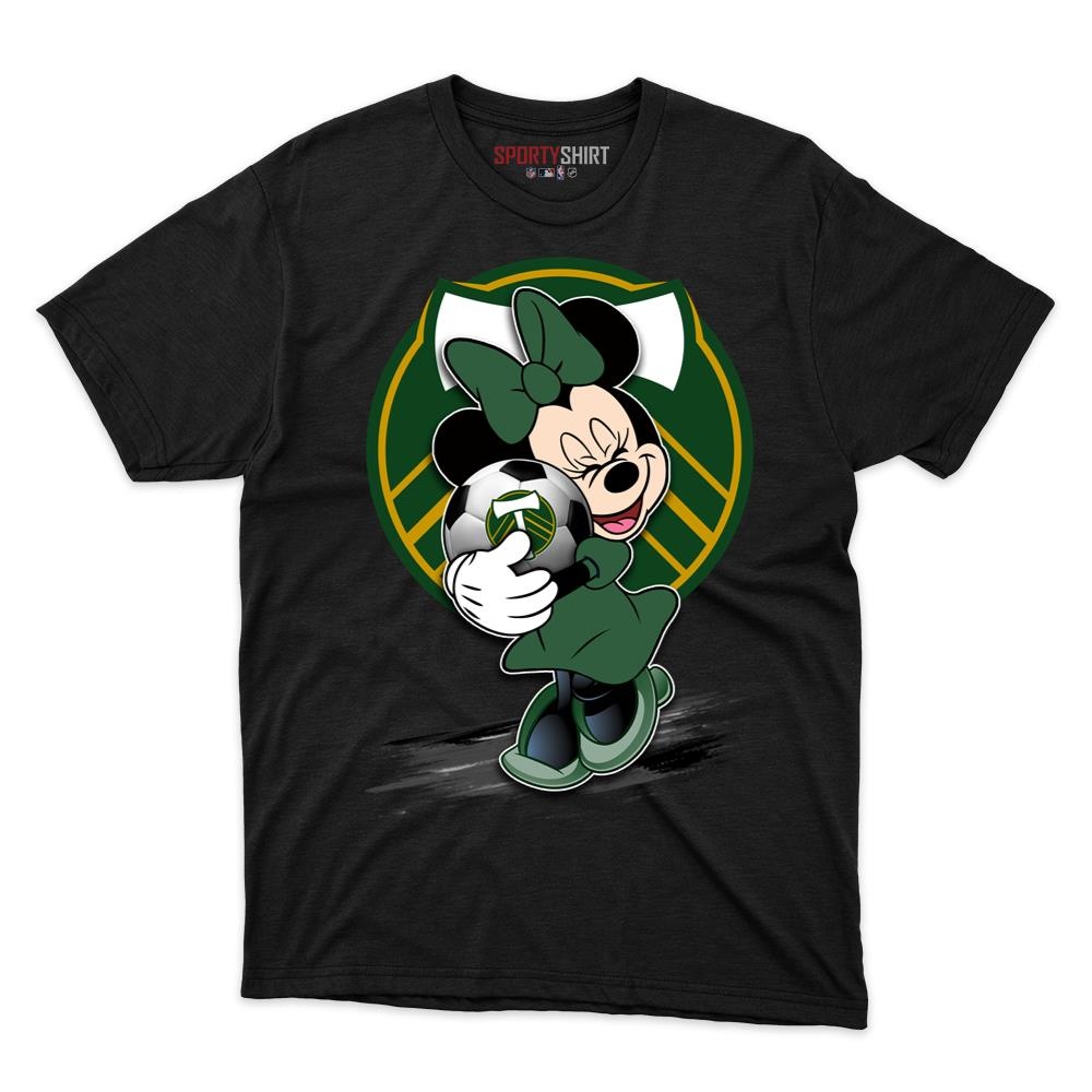 Portland Timbers MLS Minnie Mouse Unisex Cotton Graphic Tee, Disney Soccer Fan Game Day Shirt