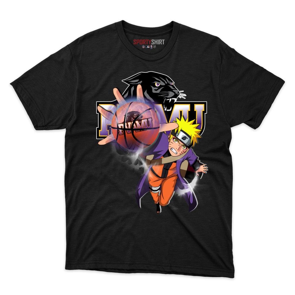 Prairie View A&M Panthers Naruto Uzumaki Ninja Unisex Shirt, Anime Crossover Cotton Graphic Tee, Fan Gift