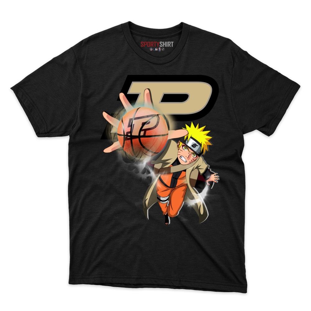 Purdue Boilermakers Naruto Uzumaki Ninja Unisex Shirt, Anime Crossover Cotton Graphic Tee, Game Day Fan Gift