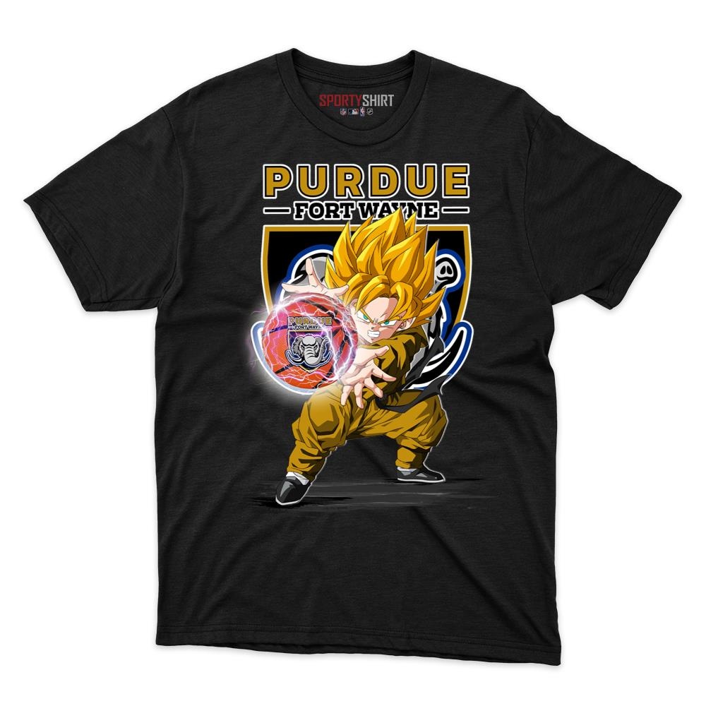 Purdue Fort Wayne Mastodons Goku Dragon Ball Z Unisex Shirt, Anime Crossover Cotton Graphic Tee, Game Day Gift