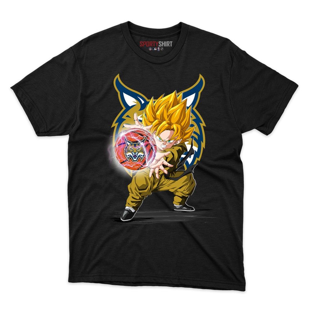 Quinnipiac Bobcats Goku Dragon Ball Z Unisex Shirt, Anime Crossover Cotton Graphic Tee, Game Day Fan Gift