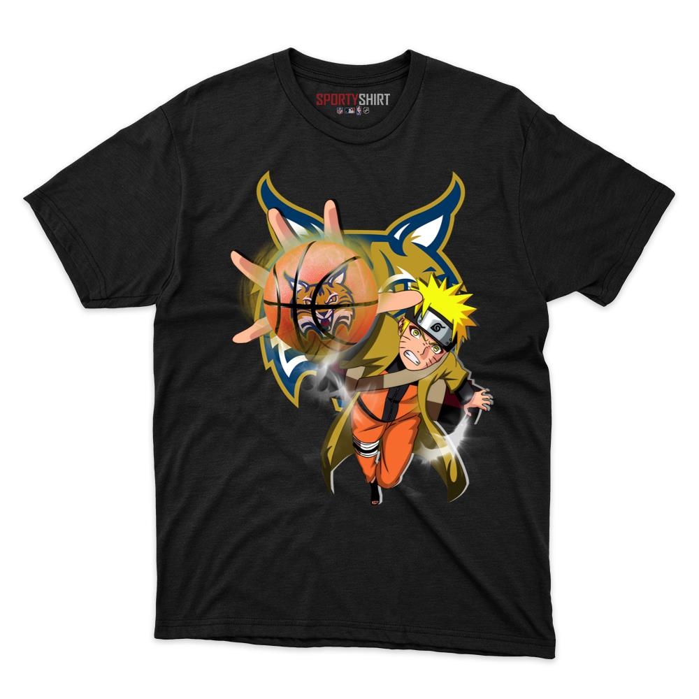 Quinnipiac Bobcats Naruto Uzumaki Ninja Unisex Shirt, Anime Crossover Cotton Graphic Tee, Game Day Fan Gift
