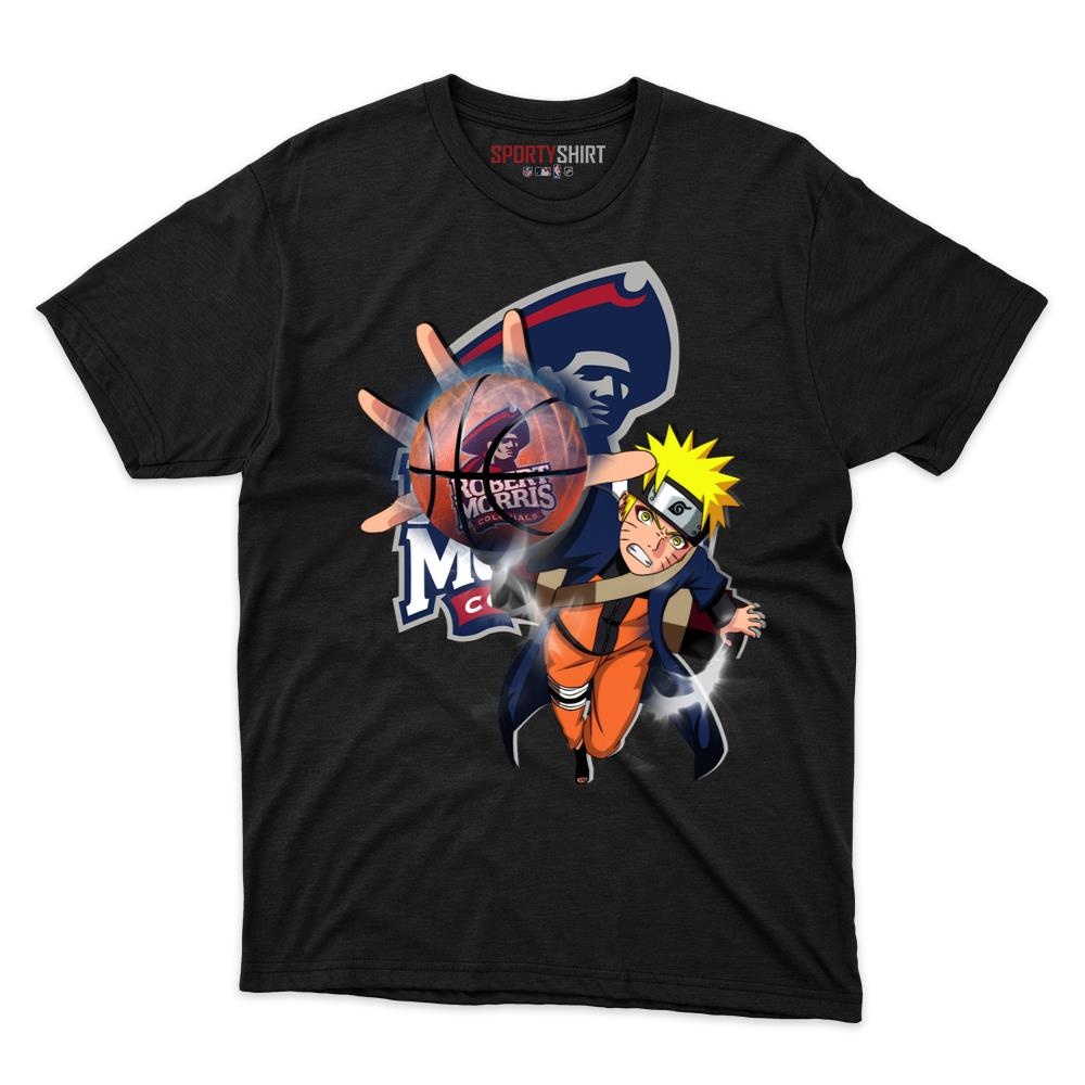 Robert Morris Colonials Naruto Uzumaki Ninja Unisex Shirt, Anime Crossover Cotton Graphic Tee, Game Day Gift - photo 1