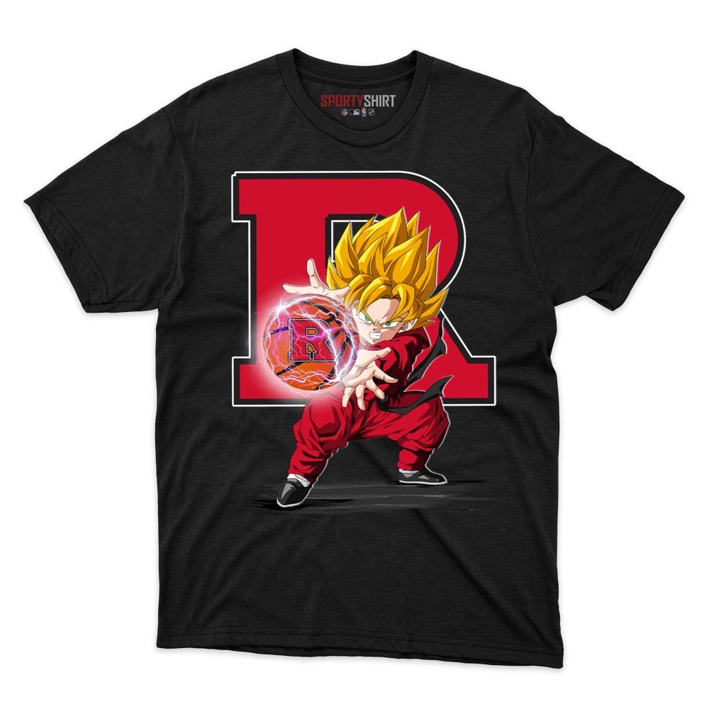 Rutgers Scarlet Knights Goku Dragon Ball Z Unisex Shirt, Anime Crossover Cotton Graphic Tee, Game Day Gift