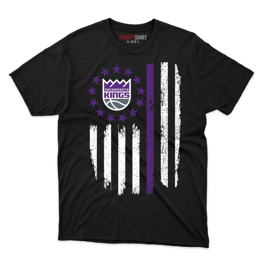 Sacramento Kings Betsy Ross Flag Unisex Shirt, Patriotic American Stars Cotton Graphic Tee, Game Day Fan Gift