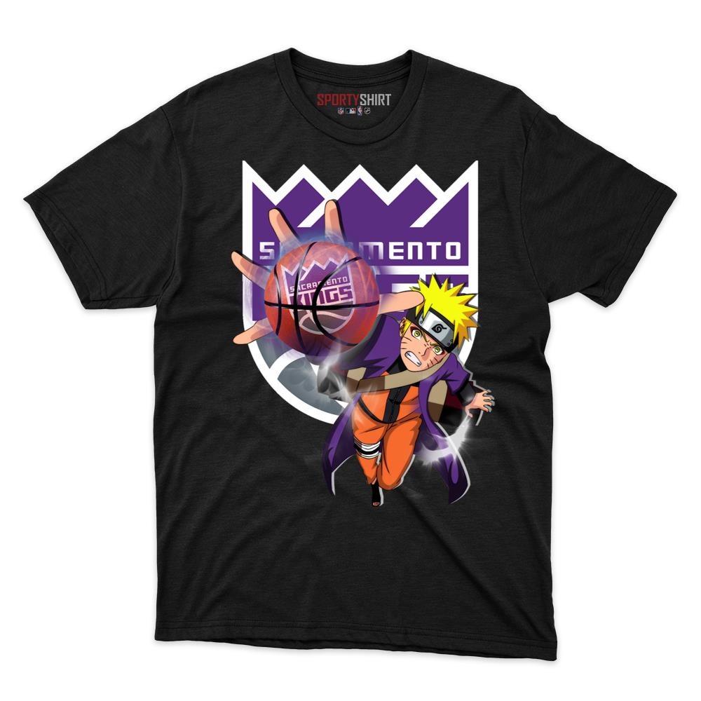 Sacramento Kings Naruto Uzumaki Ninja Unisex Shirt, Anime Crossover Cotton Graphic Tee, Game Day Fan Gift