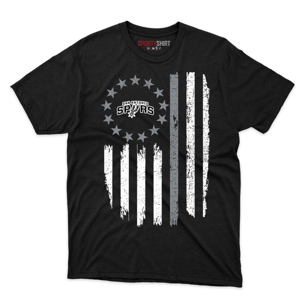San Antonio Spurs Betsy Ross Flag Unisex Shirt, Patriotic American Stars Cotton Graphic Tee, Game Day Fan Gift